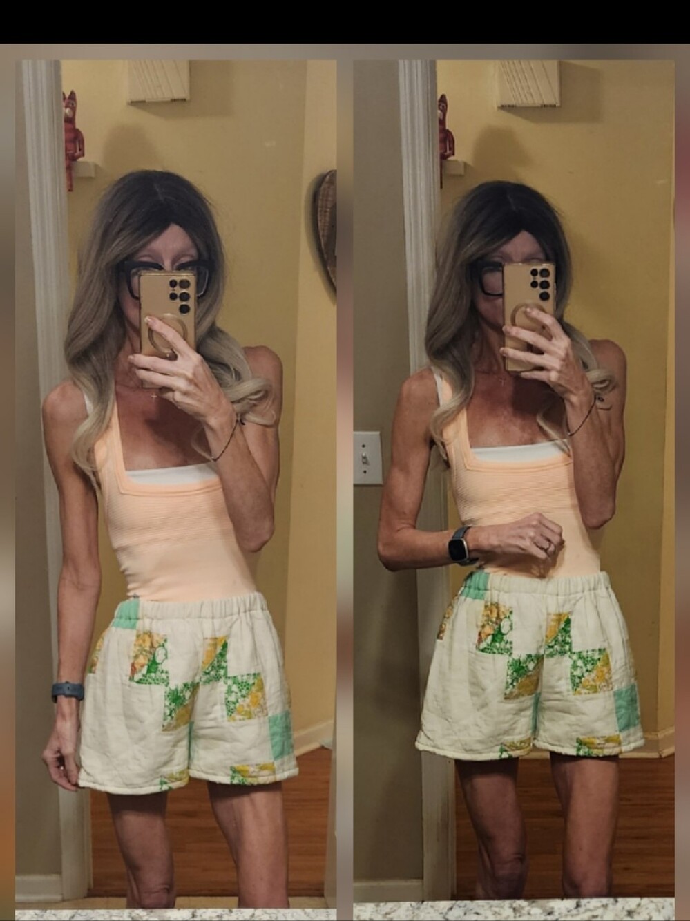 Handmade Vintage Quilt Ooak Patchwork Shorts